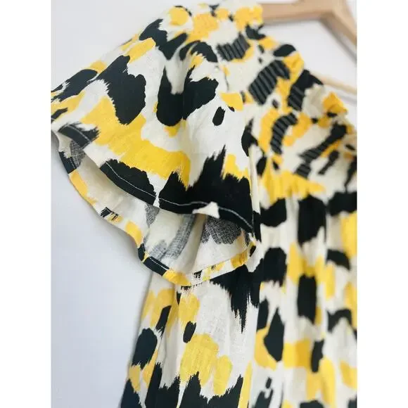 Who What Wear Linen Blend Crop Top Sz XL Off-The-Shoulder Flowy Boho - Picture 5 of 9